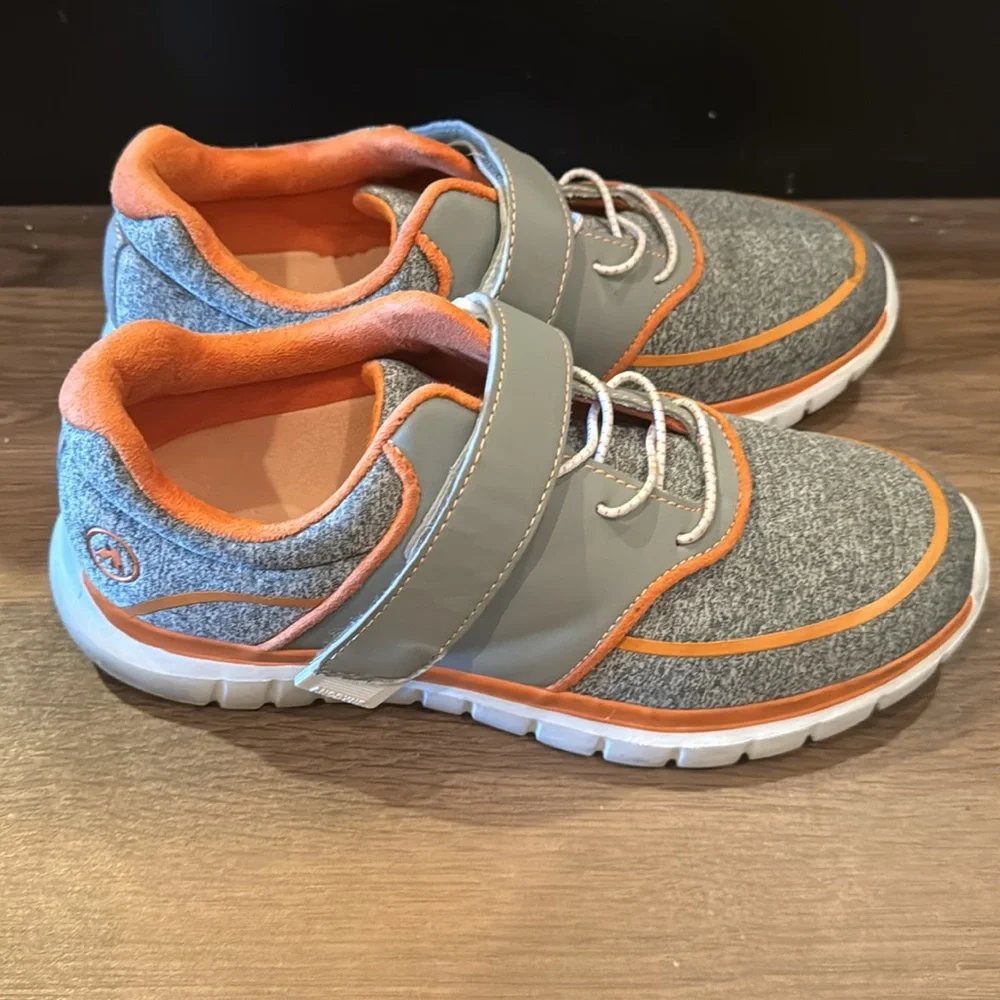 Anodyne No. 45 Sport Jogger Diabetic Shoes Women's Size 8.5M Orange/Gray - Picture 2 of 5